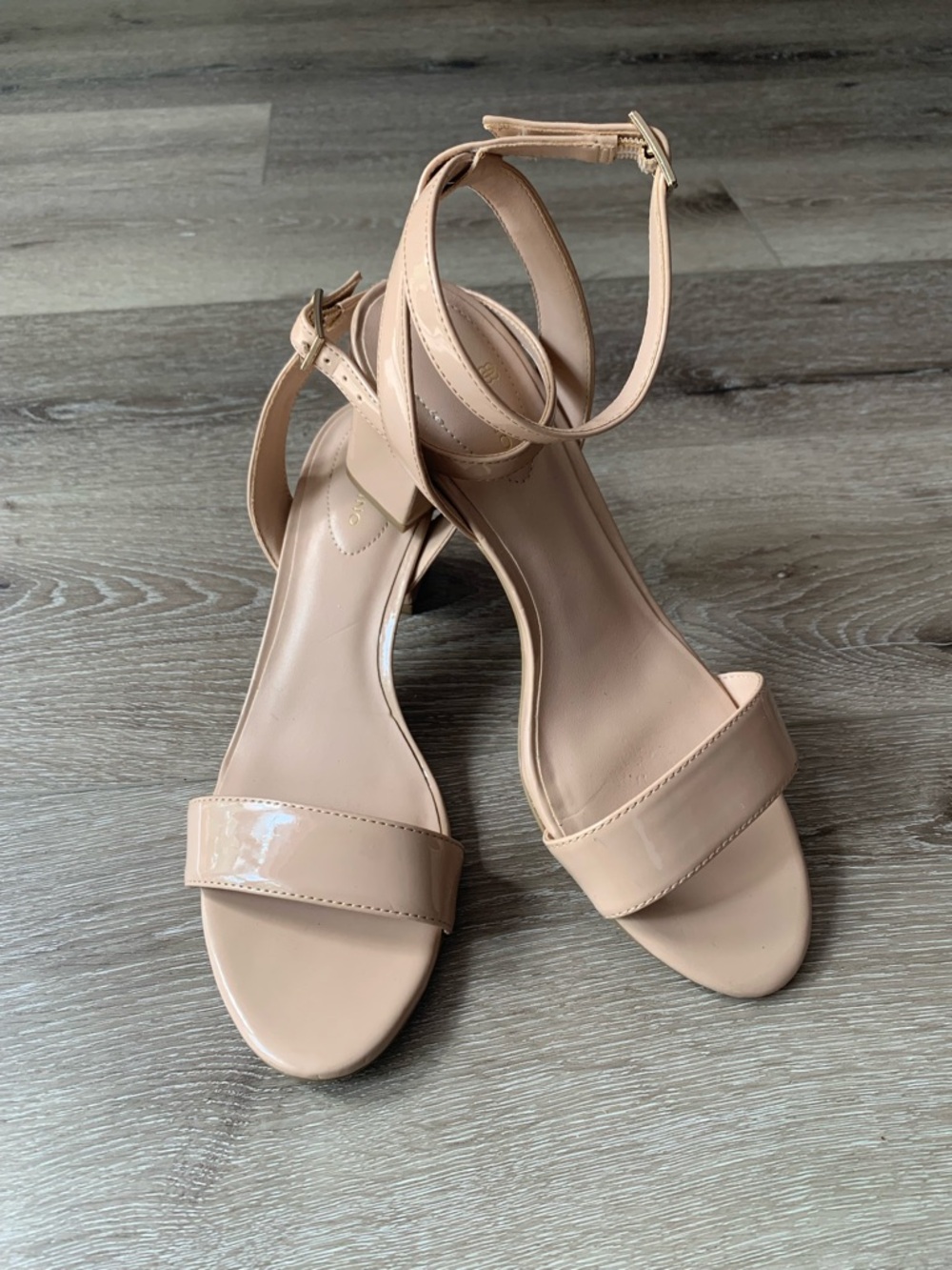 Bandolino Ankle-Strap Heel Sandals in Nude size 8